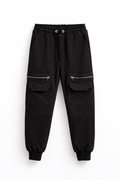 Pantaloni Cargo Negri Bărbați – VULGARI Streetwear