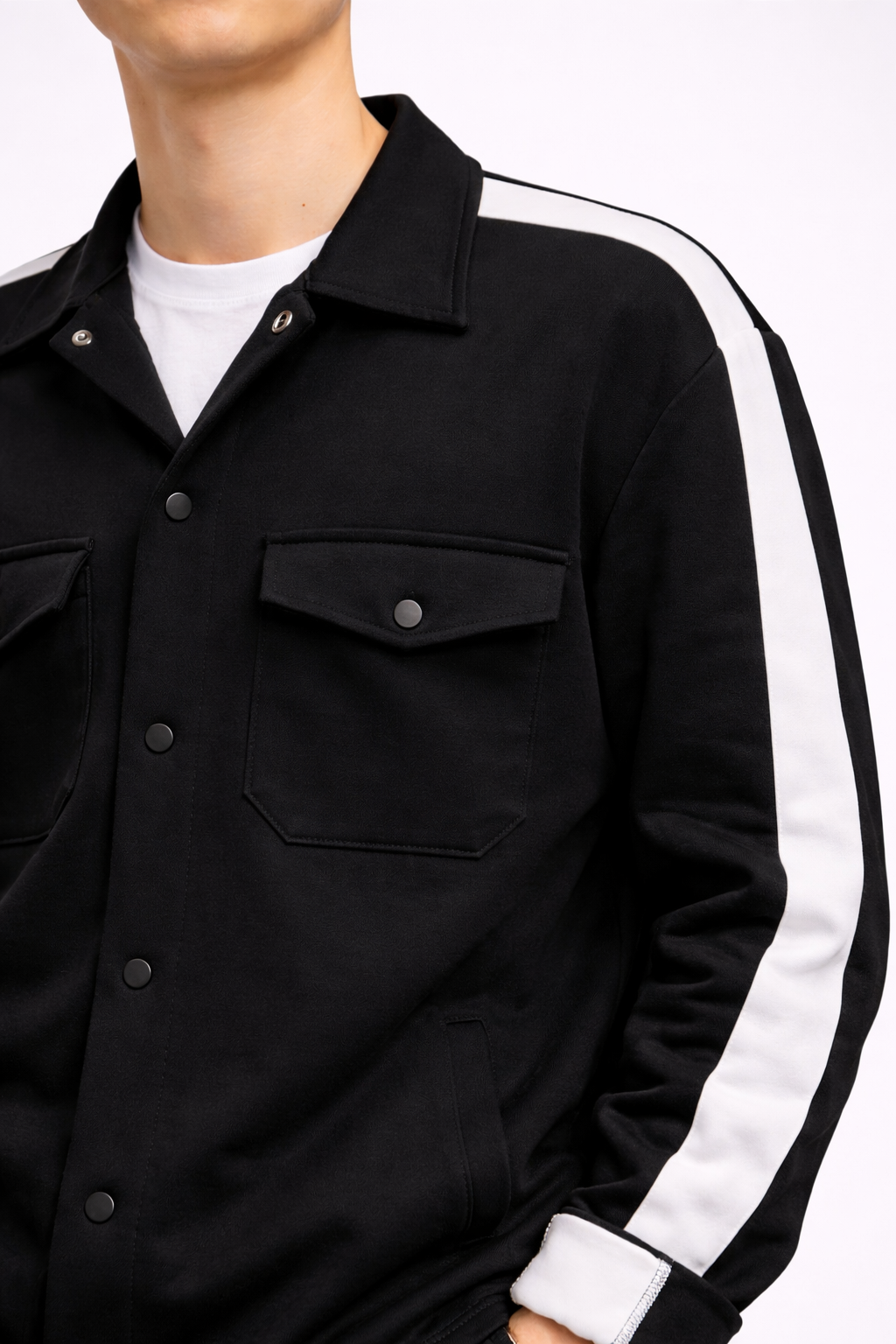 Set Unisex Sport Negru – Cămașă și Pantaloni Casual
