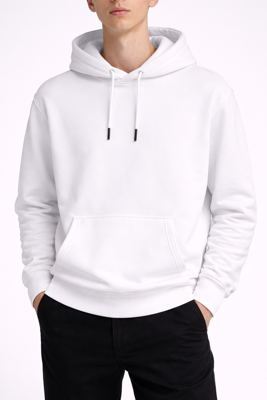 Hanorac Oversize Alb Bărbați – Hoodie Casual Streetwear