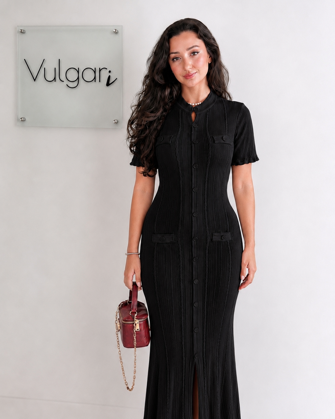 Rochie Lungă Neagră de Vară, Croială Mulată