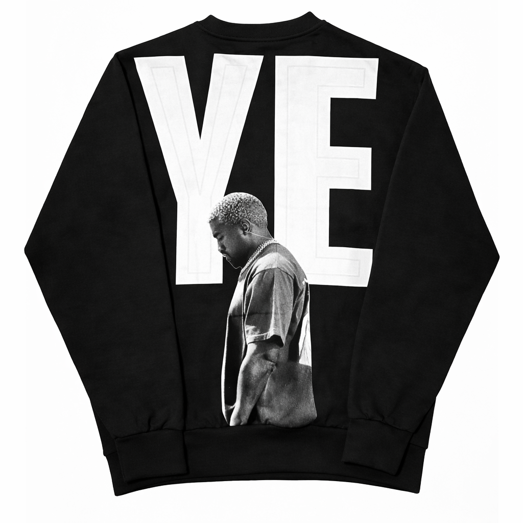 Tricou Oversize Bărbați YE Kanye West Print – Alb, Negru, Gri Streetwear