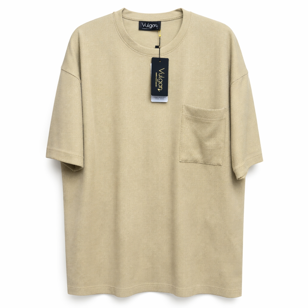 Tricou Oversize Crem pentru Bărbați – Casual Streetwear