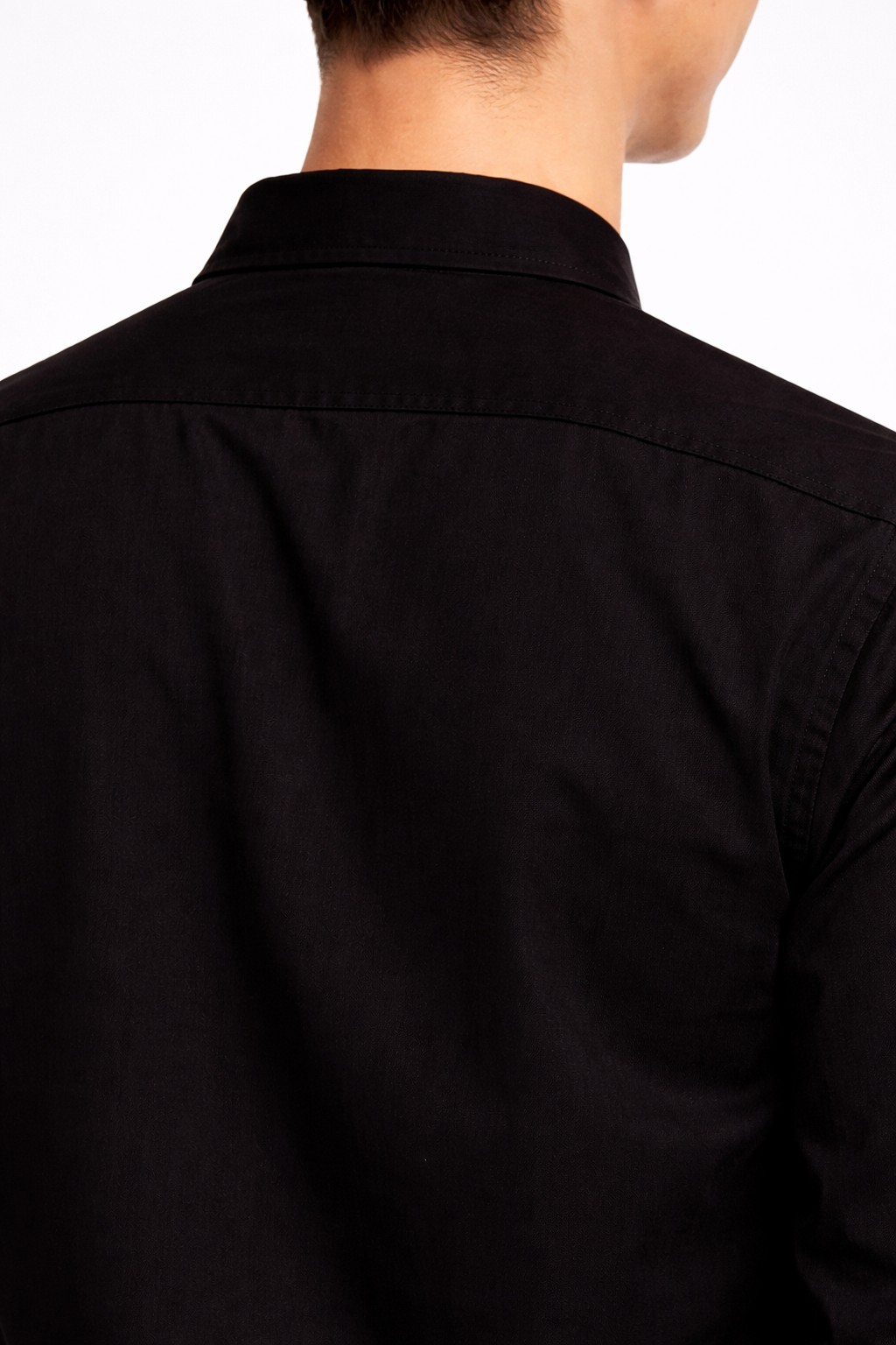 Cămașă Neagră Elegantă Bărbați – Guler Tunică Casual Modern