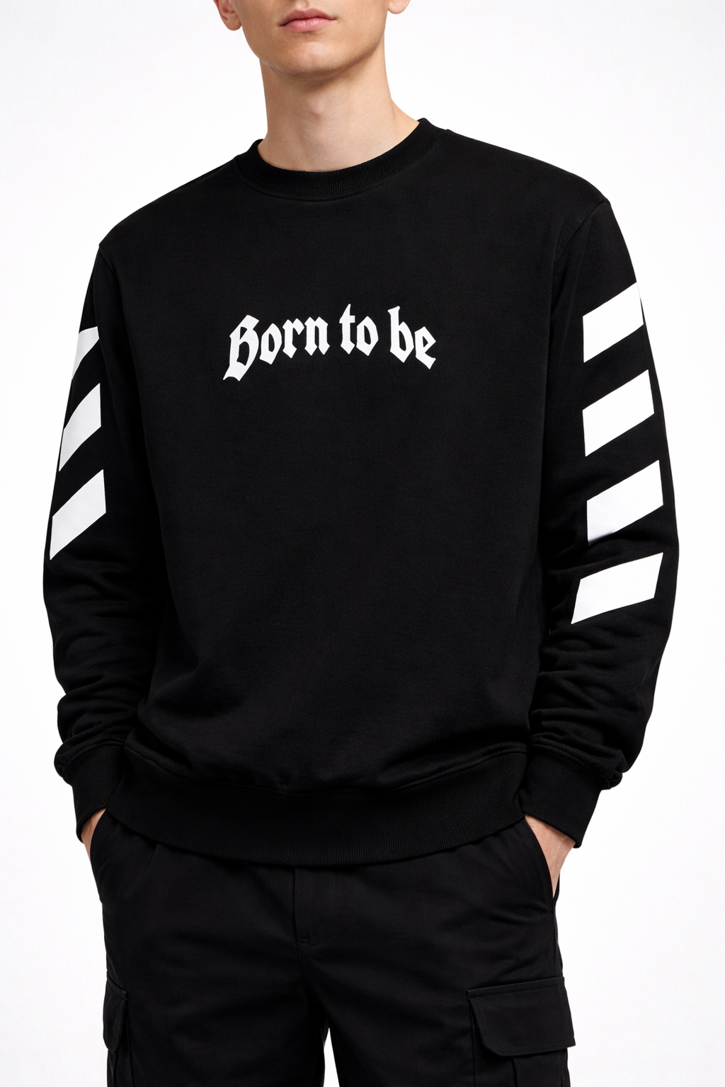 Bluză Oversize Neagră Bărbați – Bear Teddy Born To Print Streetwear