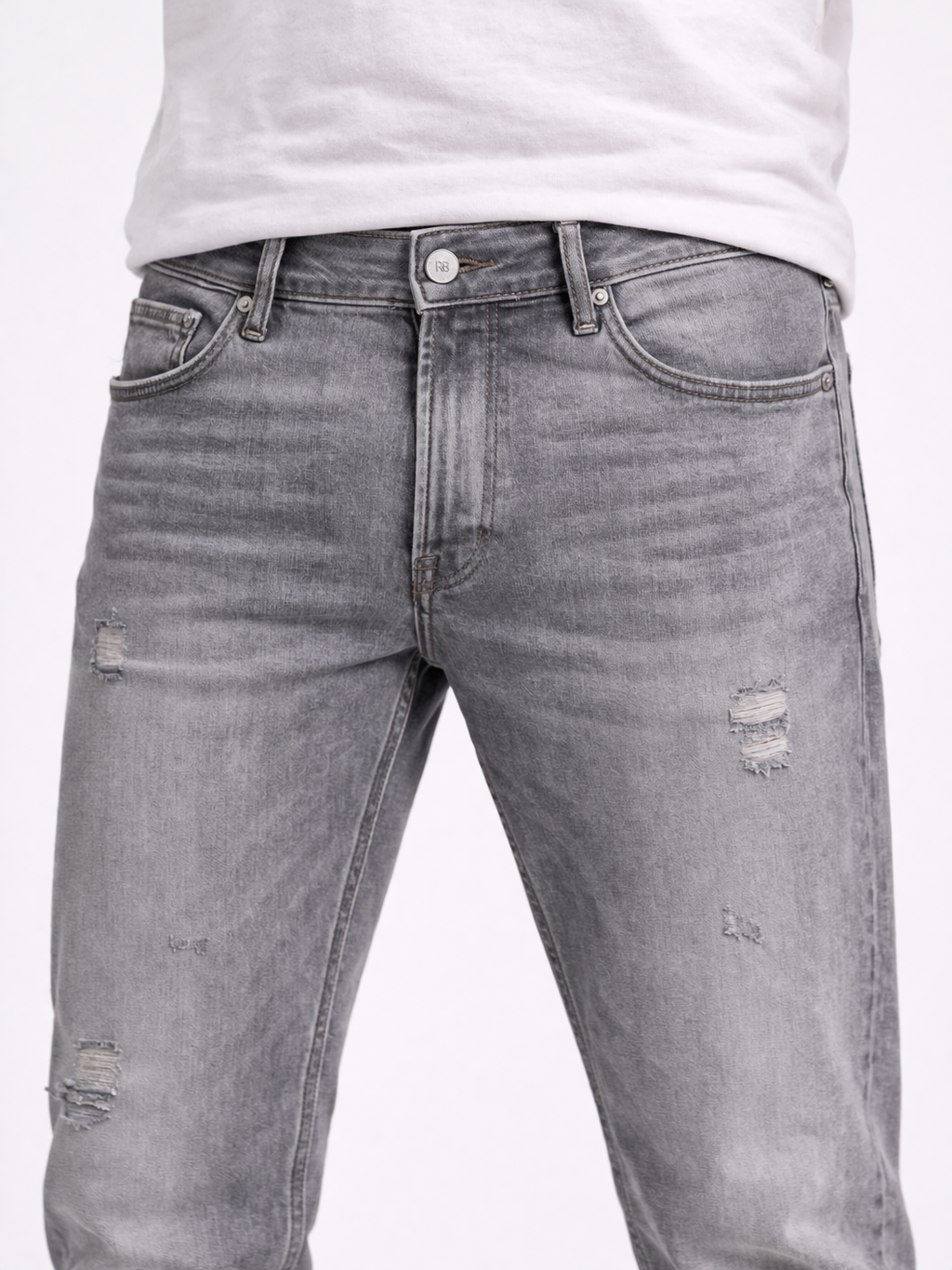 Blugi Bărbați Regular Fit Gri – Jeans Casual Modern