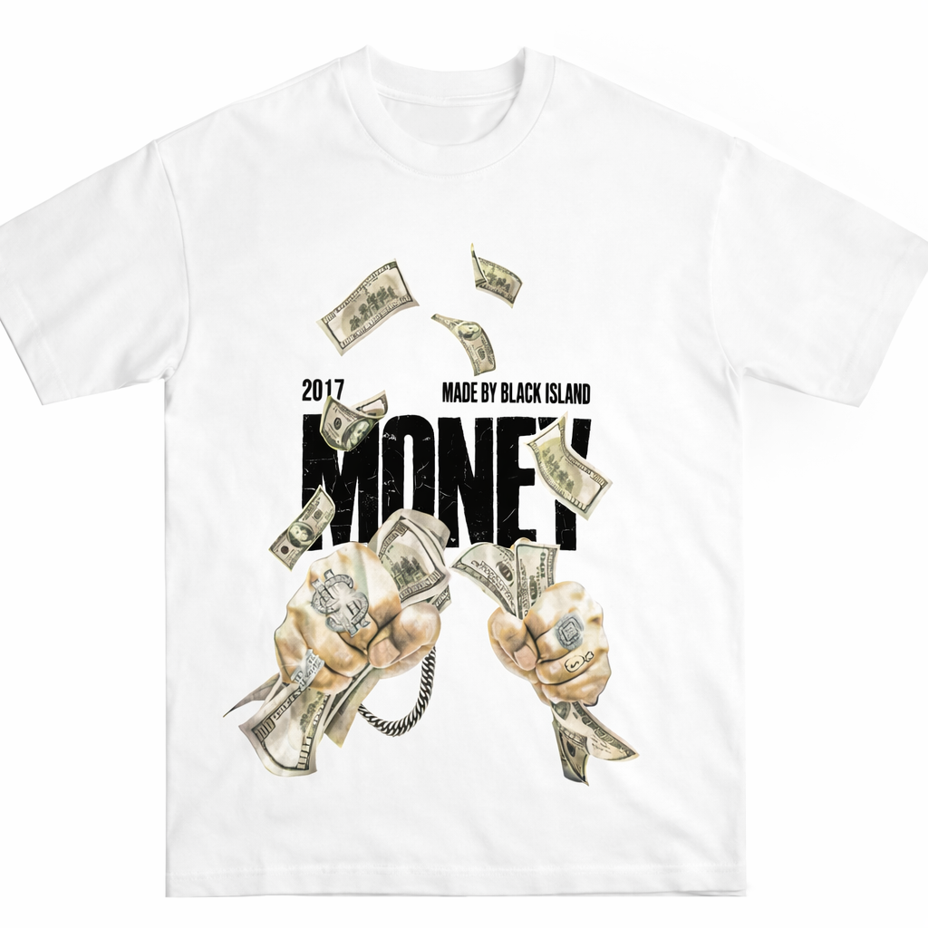 Tricou Oversize Negru Bărbați – Money Maker Print Streetwear