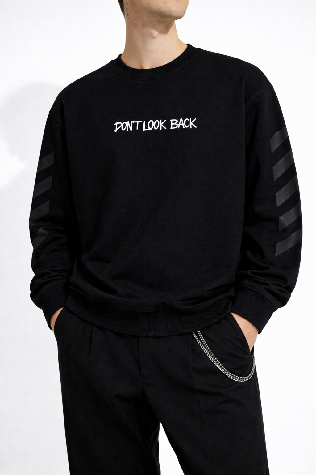 Bluza Don't look back Relaxed fit Neagra
