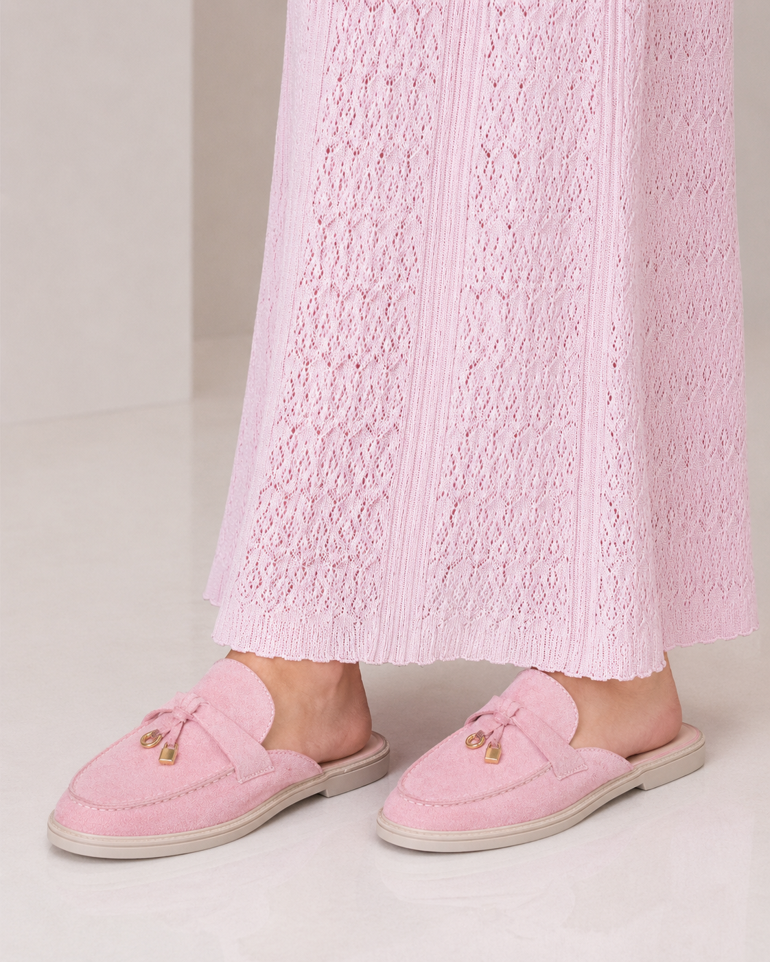 Rochie maxi roz pudrat elegantă cu dantelă, jupă și croială feminină