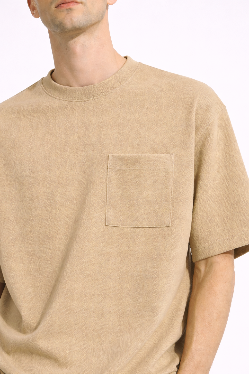 Tricou Oversize Crem pentru Bărbați – Casual Streetwear