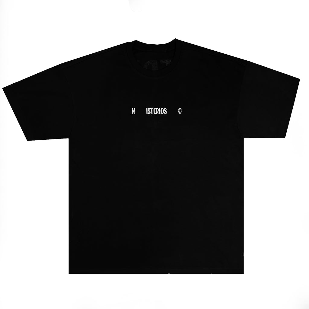 Tricou Negru Oversize MISTERIOSO Print – Streetwear