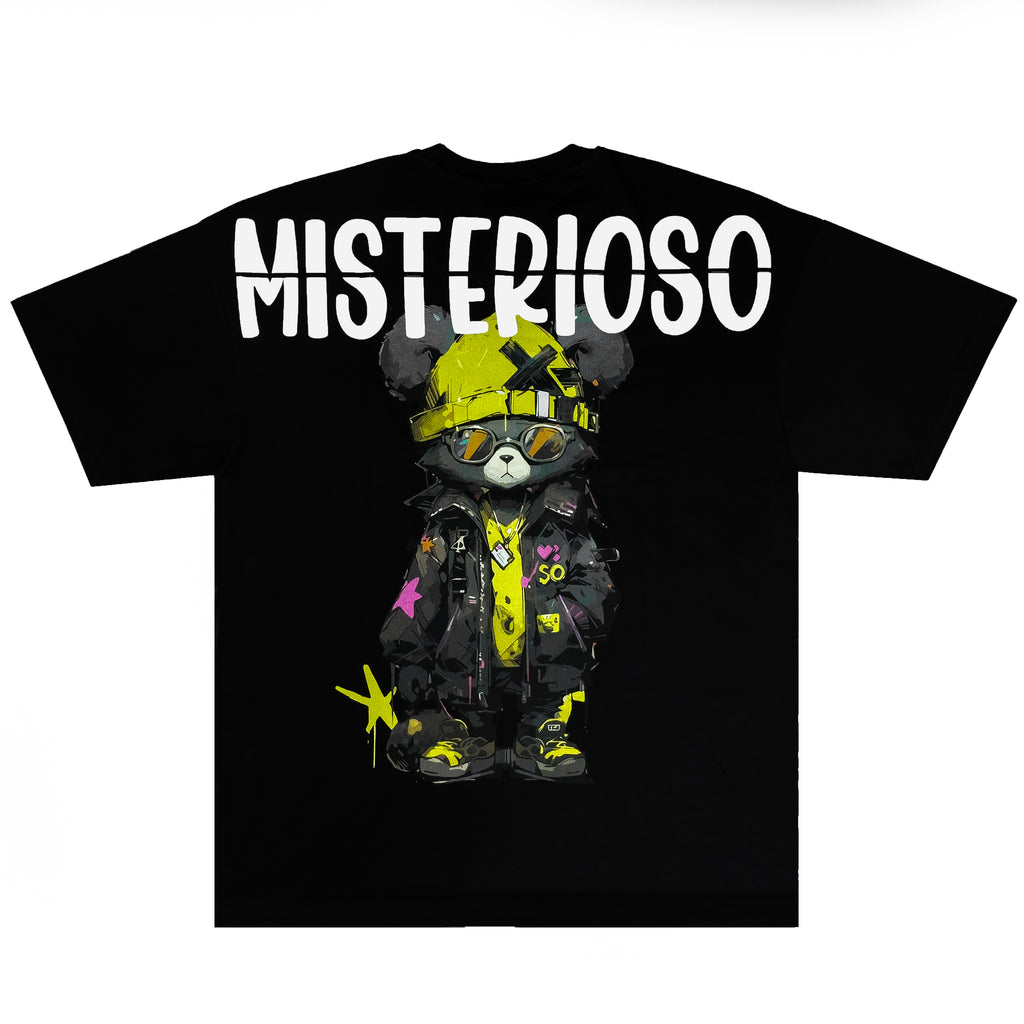 Tricou Negru Oversize MISTERIOSO Print – Streetwear
