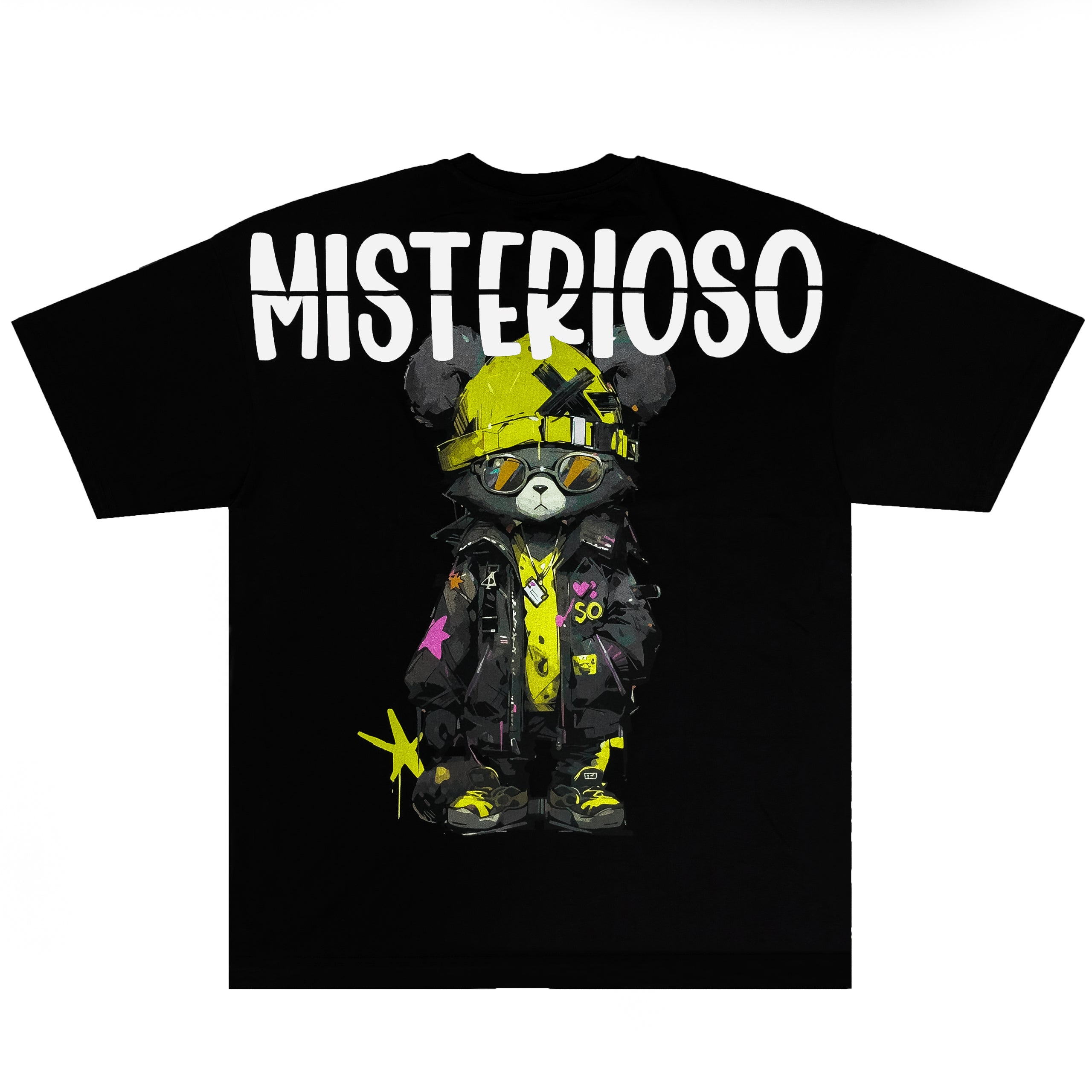 Tricou Negru Oversize MISTERIOSO Print – Streetwear