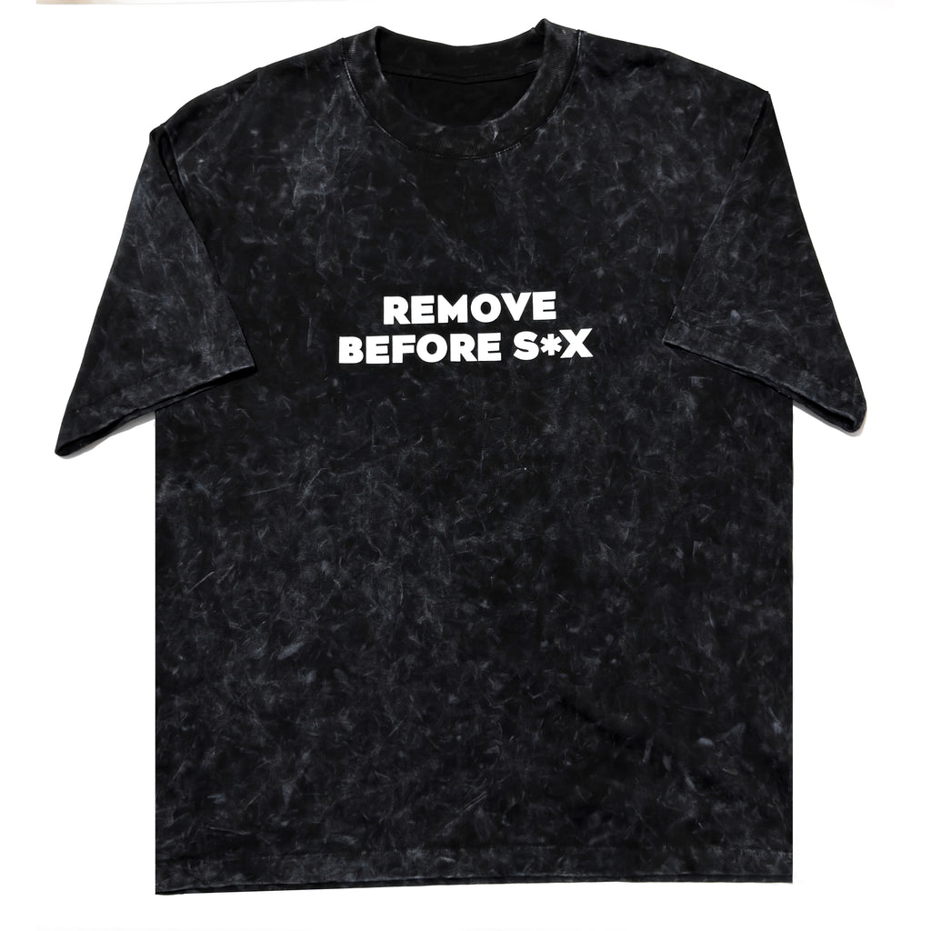 Tricou Oversize Negru – Remove Before Sex Print Streetwear