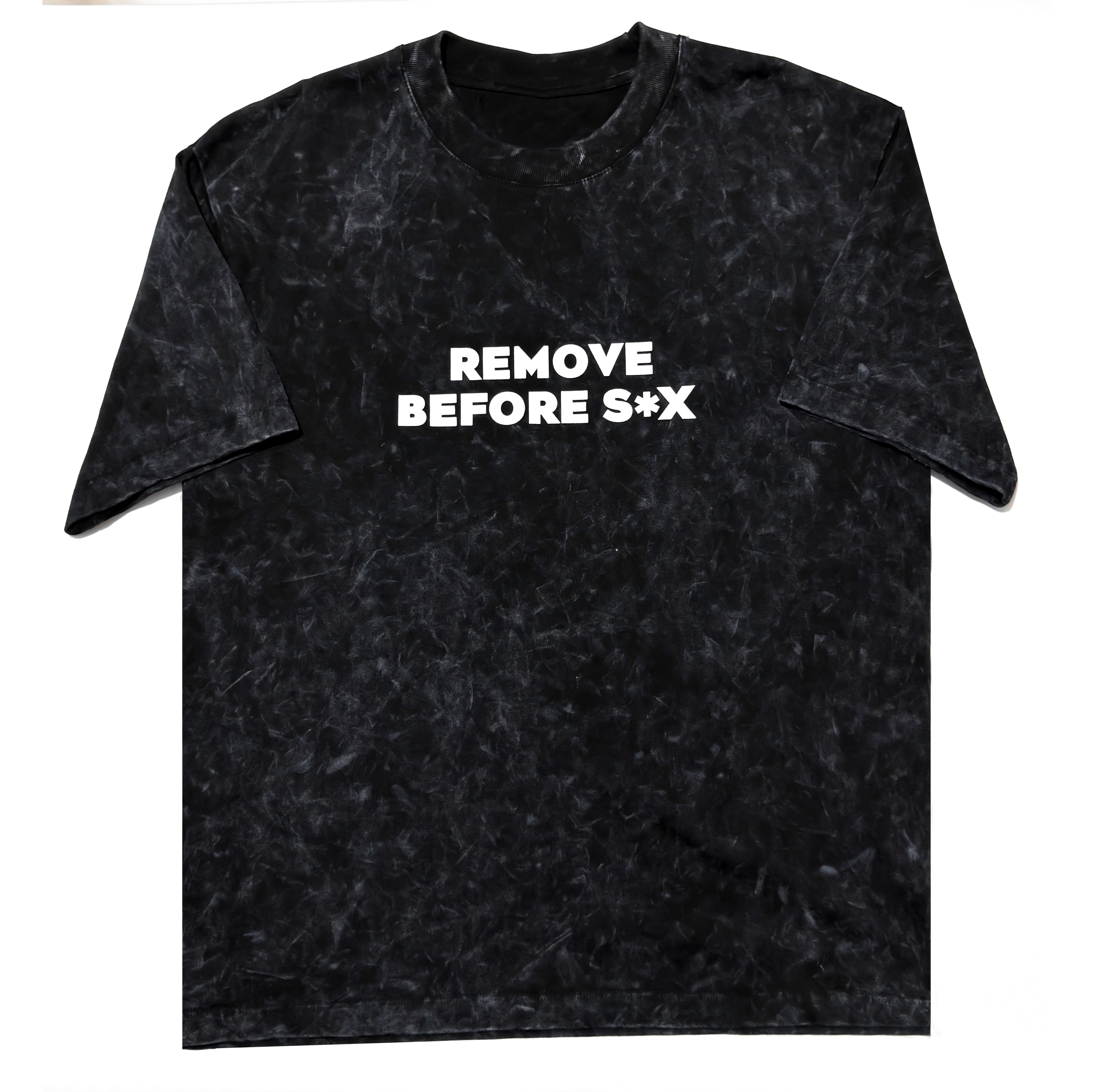 Tricou Oversize Negru – Remove Before Sex Print Streetwear