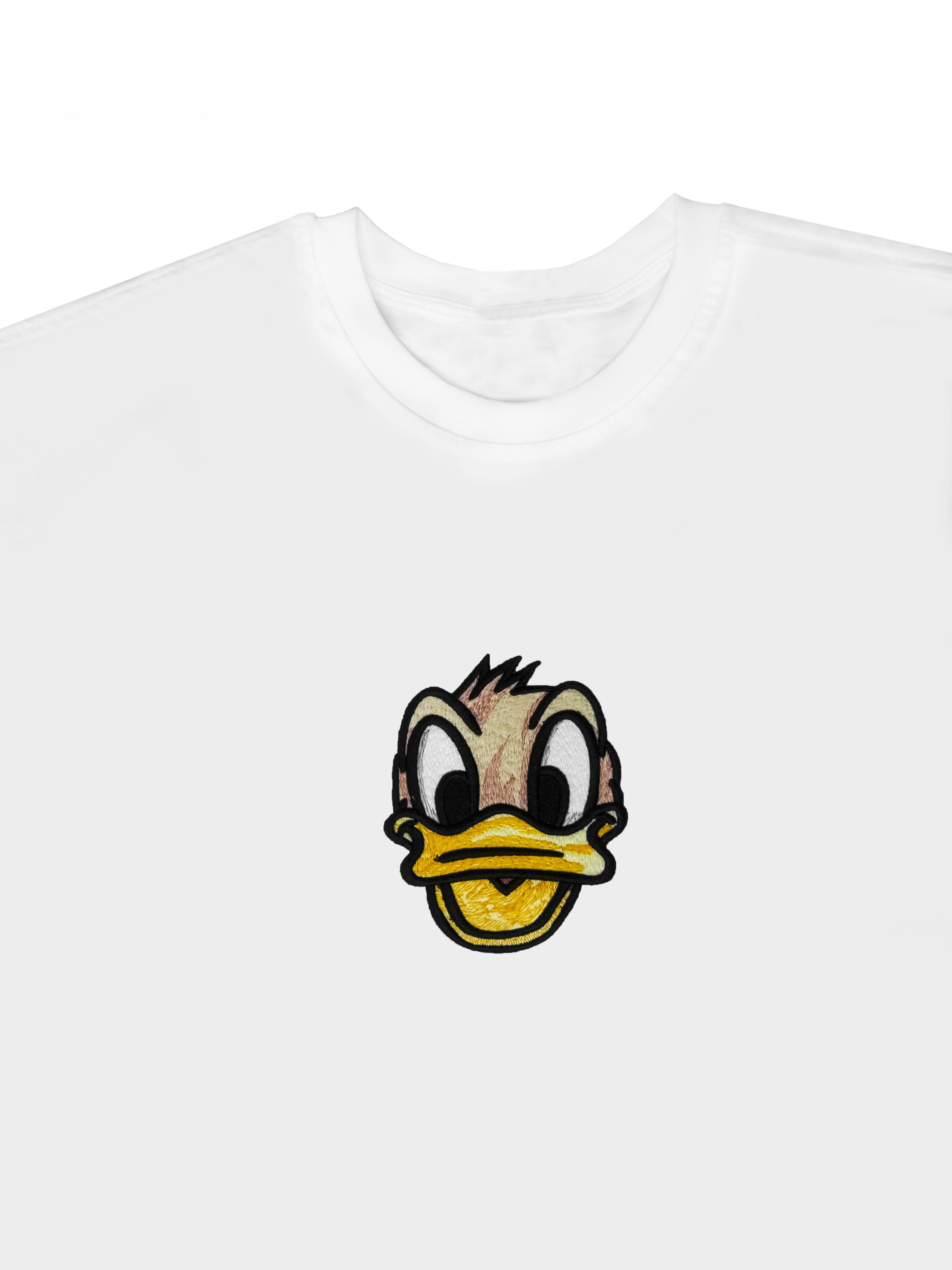 Tricou Donald Duck Print Alb / Negru – Streetwear Bărbați