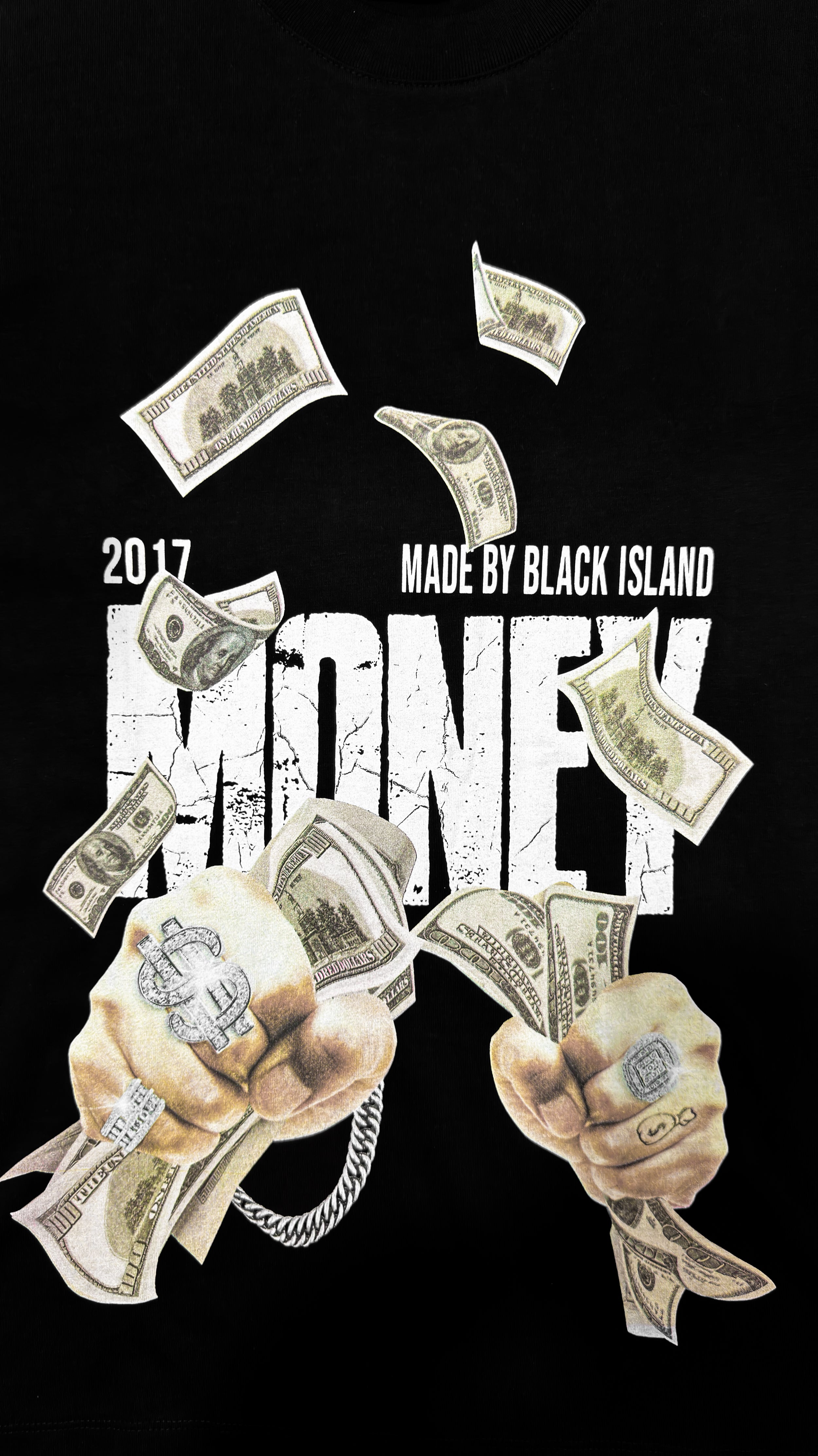 Tricou Oversize Negru Bărbați – Money Maker Print Streetwear