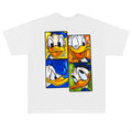 Tricou Donald Duck Print Alb / Negru – Streetwear Bărbați