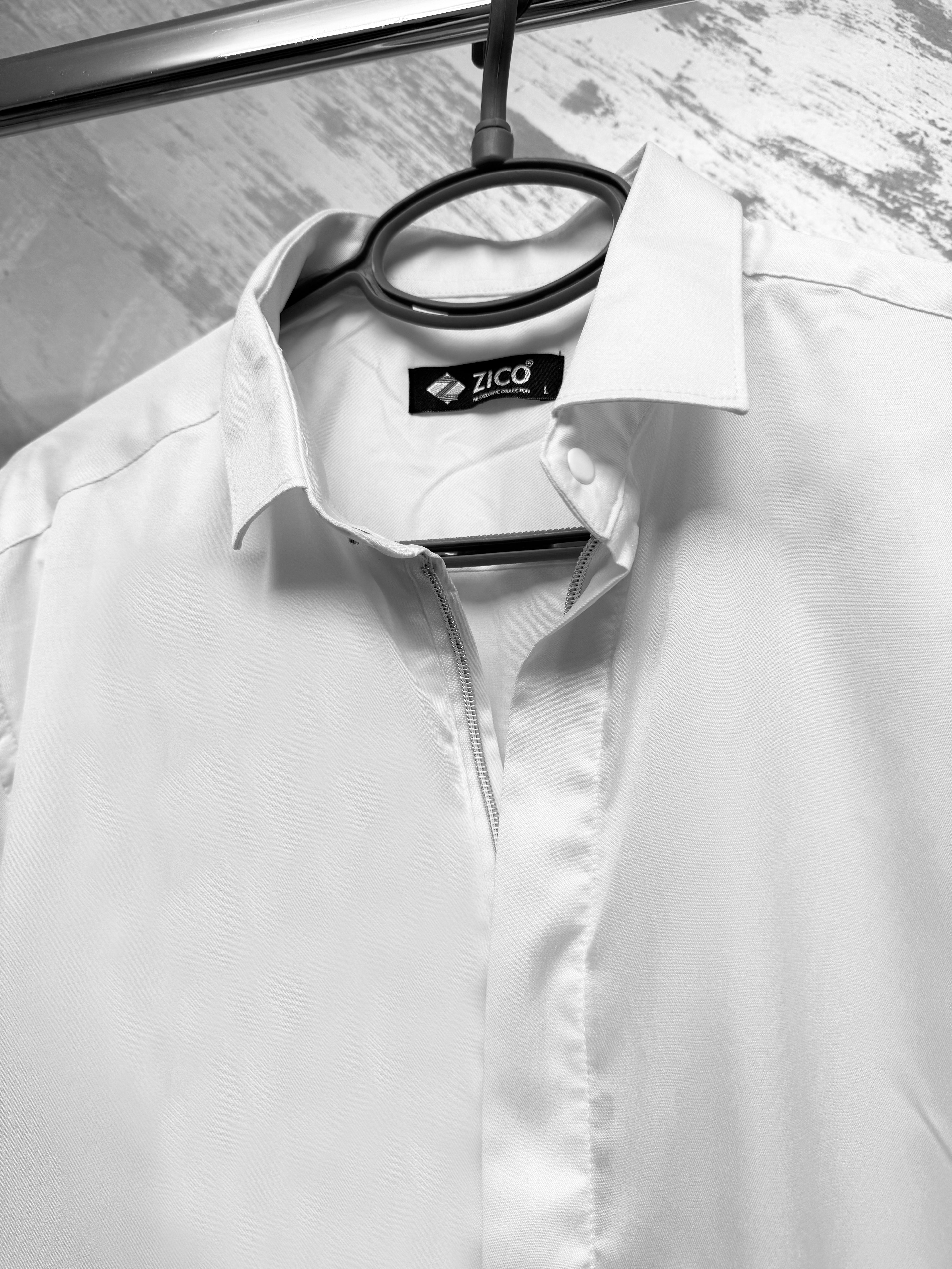 Cămașă Albă Elegantă Bărbați – Slim Fit Casual Business